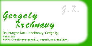 gergely krchnavy business card